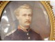oval miniature portrait painted young man attr officer. Lallemand nineteenth