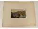 Gouache view castle Pfalzgrafenstein Kaub Rhine Germany Falkenau island nineteenth