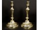 Pair of bronze candlesticks, Regency eighteenth