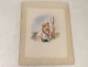 Watercolor portrait old man scarf fork nineteenth century