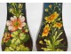 slip vases pair Montigny sur Loing Impressionism nineteenth flowers