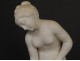 Carrara marble sculpture woman bathing nymph half naked nineteenth century