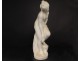 Carrara marble sculpture woman bathing nymph half naked nineteenth century