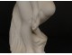 Carrara marble sculpture woman bathing nymph half naked nineteenth century