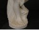 Carrara marble sculpture woman bathing nymph half naked nineteenth century