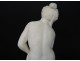 Carrara marble sculpture woman bathing nymph half naked nineteenth century