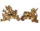 Pair of andirons bronze gilded putti putti dragons rock nineteenth century