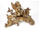 Pair of andirons bronze gilded putti putti dragons rock nineteenth century