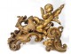 Pair of andirons bronze gilded putti putti dragons rock nineteenth century