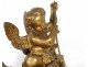 Pair of andirons bronze gilded putti putti dragons rock nineteenth century