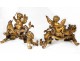 Pair of andirons bronze gilded putti putti dragons rock nineteenth century