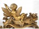 Pair of andirons bronze gilded putti putti dragons rock nineteenth century