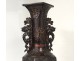 China vase in bronze decorations dragon cat XIXth