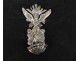 silvered bronze Stoup angel decoration and shell XIXth