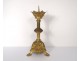 Set of 6 pikes candle and golden brass nineteenth church cross