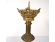 Set of 6 pikes candle and golden brass nineteenth church cross