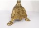 Set of 6 pikes candle and golden brass nineteenth church cross