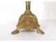 Set of 6 pikes candle and golden brass nineteenth church cross