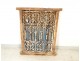 Moroccan wrought iron grille painted wood window Maghreb Morocco Atlas Deco XXth