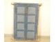 Moroccan wrought iron grille painted wood window Maghreb Morocco Atlas Deco XXth