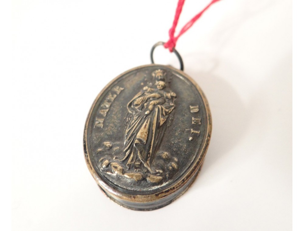 Pendentif Reliquaire En Argent Fin XIXe Siècle - Poinçon Tête De Sanglier, Style 1900