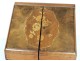 Folder English mahogany marquetry decoration flowers noyzer XIXth