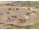 Watercolor landscape painting herd of cows on the beach, E.Doigneau, 20