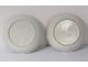 Pair of porcelain plates dishes Company India rose family eighteenth flowers