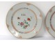 porcelain dishes pair Company India Eighteenth pink flowers family