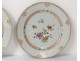 porcelain dishes pair Company India Eighteenth pink flowers family