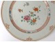 porcelain dishes pair Company India Eighteenth pink flowers family