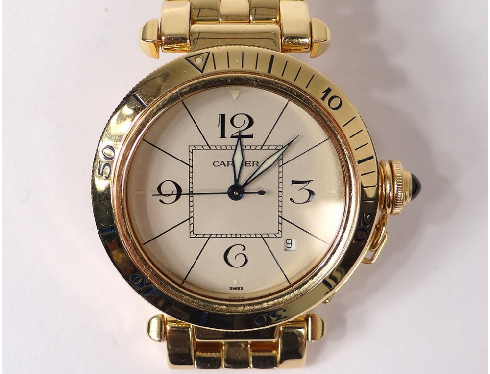 solid gold cartier watch