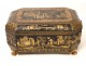Asian sewing kit box made of wood and lacquer, 19th