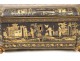 Asian sewing kit box made of wood and lacquer, 19th