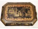 Asian sewing kit box made of wood and lacquer, 19th
