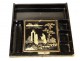 Asian sewing kit box made of wood and lacquer, 19th