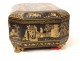Asian sewing kit box made of wood and lacquer, 19th