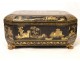 Asian sewing kit box made of wood and lacquer, 19th