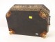 Asian sewing kit box made of wood and lacquer, 19th