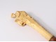 Cane old carved ivory head hunter bird was wood XIXth