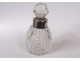 crystal salts bottle carved Baccarat English nineteenth lion sterling silver