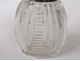 crystal salts bottle carved Baccarat English nineteenth lion sterling silver