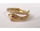 gold snake ring solid 18k gold rubies eagle head twentieth ring