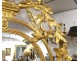 Large mirror gilded wood glazing beads ice garlands Italy Piedmont XVIII