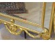Large mirror gilded wood glazing beads ice garlands Italy Piedmont XVIII