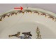 earthenware plate Nevers Chinese character bird bridge eighteenth landscape