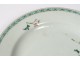 Flat plate porcelain India Company eighteenth green flowers family