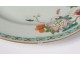 Flat plate porcelain India Company eighteenth green flowers family