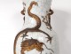 Large Chinese porcelain vase cracked gilt dragons nineteenth century