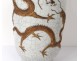 Large Chinese porcelain vase cracked gilt dragons nineteenth century